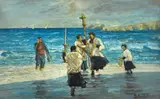 Saturno Bartolomei, Gaeta - The blessing of the sea, 1931, Signature lower right. On the reverse: signature