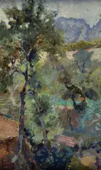 Undergrowth by Fausto Pratella, 1913, Signature and date lower left. On the reverse, offered Sep 2021