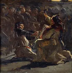 Blessing by Domenico Morelli, Oil painting on canvas, offered Sep 2021