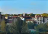 Alfredo Meschi, Veduta lucchese (dal convento delle monache benedettine)