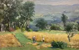 Fausto Magni, Country landscape with figures