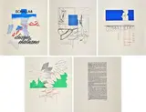 Agostino Bonalumi, Italian diary, 1970, Four serigraphs taken from the "Italian Diary" folder published by Centro Lombardo Arte