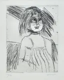 Bruno Cassinari, Girl, Signature lower right; edition lower left.