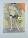 Sandro Chia, Without title, Signature lower right; edition and dry stamp "And in the fire of a cold print" in the lower left corner. & nbsp