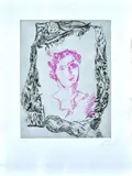 Sandro Chia, Face, Signature lower right; edition lower left.