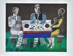 Canteen by Franco Gentilini, Signature in pencil on the lower right and on the reverse., offered Jul 2021