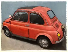 500 Red by Federico Fiorentini, 2019, On the reverse: signature, offered Jul 2021