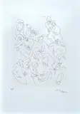 Mino Maccari, Figures, Signature in pencil lower right; edition lower left.