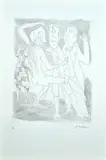 Mino Maccari, Figures, Signature in pencil lower right; edition lower left.