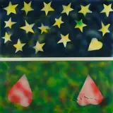Senza titolo by Mario Schifano, 1974, enamel on canvas and perspex, offered Jul 2021