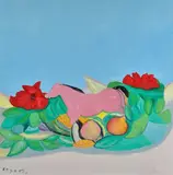 Giuseppe Cesetti, Natura morta e cavallo rosa