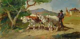 Contadino e buoi by Carlo Domenici, offered Jul 2021