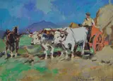 Buoi con carro e contadino by Carlo Domenici, offered Jul 2021