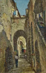Scorcio di paese by Giuseppe Comparini, offered Jul 2021