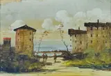 Lucio Cargnel, Paesaggio con figure