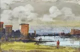Lucio Cargnel, Paesaggio con figura