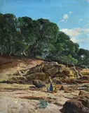 Vincenzo Caprile, Paesaggio con contadini