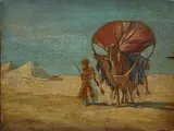 Eugenio Cecconi, Beduino e cammello nel deserto