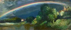 Arcobaleno a Bellariva by Armando Spadini, Sul verso: firma; timbro Mario Galli, offered Jul 2021