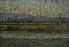 Raffaello Sernesi, L' Arno alle Cascine, Sul verso