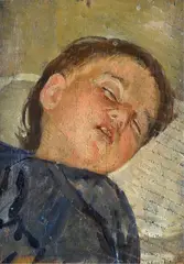 Bambino che dorme by Silvestro Lega, Certificato di autenticità Istituto Matteucci, offered Jul 2021