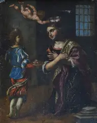 Santa Dorotea by Taddeo Baldini, Signature lower right. Bibliography:, offered Jul 2021