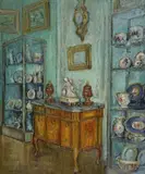 Mario Cavaglieri, Musee Cognacq-Jay - La salle azur des porcelaines
