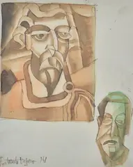 Faces by Fortunato Depero, 1948, Signature and date lower left. & Nbsp;, offered May 2021