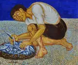 Giuseppe Migneco, Young man with fish