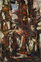 Without title by Mario Nuti, 1961, Signature and date lower right. On the reverse: Galleria Open Art label, offered May 2021