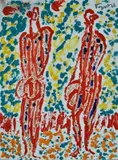 Vagnelli Antonio, Circus - The secret, 1990, Signature top right. On the reverse: signature