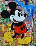 John Snake, Mickey Mouse, On the reverse: signature. Authentication of the author on photo.