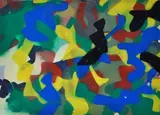 Maurizio Mochetti, Camouflage n. 9 (table no. 1), 1979, On the reverse: signature