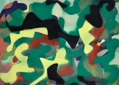 Maurizio Mochetti, Camouflage n. 9 (table no. 2), 1979, On the reverse: signature