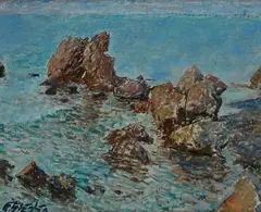 The rock of the dancer by Paulo Ghiglia, Sign at the bottom to the left., offered May 2021
