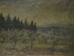 Tuscan landscape by Dino Migliorini, 1945, Signature and date lower right., offered May 2021