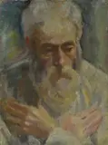 Gino Barbieri, The penitent, Sign at the bottom to the left. On the reverse: title.