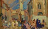 Beppe Ciardi, Country road with figures