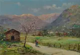 Oscar Ricciardi, Mountain landscape in spring
