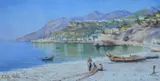 Angelo Della Mura, View of Maiori, Sign at the bottom to the left. On the reverse