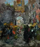 Vincenzo Irolli, Street view with figures