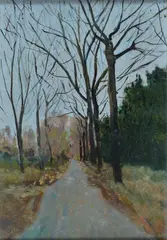 Road in Maremma by Bruno Loretti, Signature lower right. On the reverse: signature and title., offered May 2021