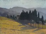 Alberto Zardo, Cypresses on the road to Muscoli - Fiesole