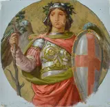 Gaetano Marinelli, Allegory of Strength, Sketch for the frescoes on the dome of one of the chapels of the Sanctuary of the Madonna Del Monte in Genoa