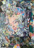 Filippo Auti, Mixed media and collage on paper, 2005, Signature and date lower right.