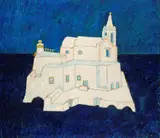 Arturo Cavalli, The island of purgatory, 1965, Signature lower right. On the reverse: signature