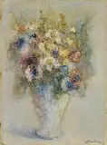 Norma Mascellani, Flowerpot, Signature lower right.