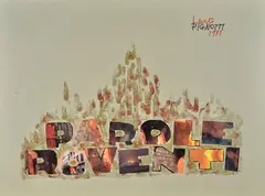 Lamberto Pignotti, Hot words, 1992, Signature and date top right.