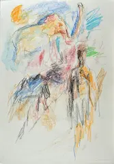 Figure with elephant by Ernesto Treccani, Signature lower right., offered Apr 2021