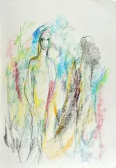 Figures by Ernesto Treccani, Author's authentication on photo with signature and stamp., offered Apr 2021